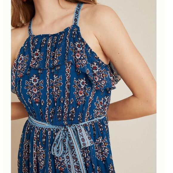 NWT Anthropologie Sasha Ruffled Boho Maxi Dress - Picture 4 of 4